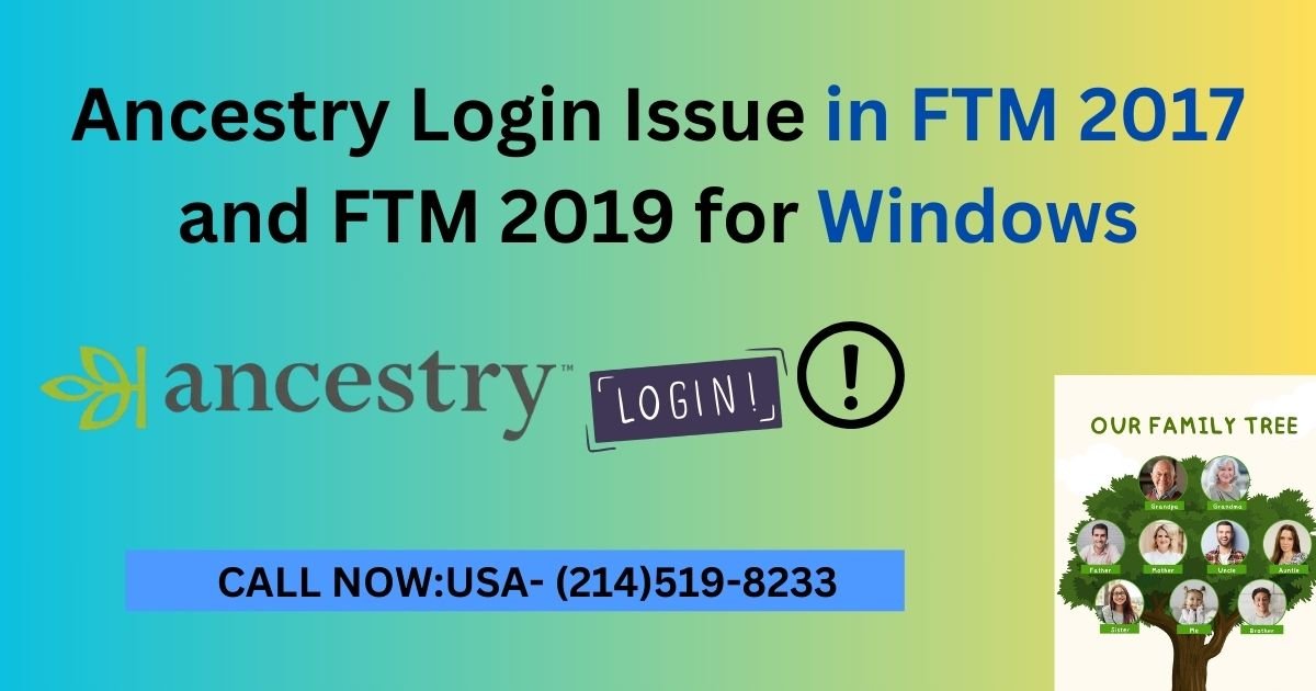 Ancestry Login Issue in FTM 2017 and FTM 2019 for Windows